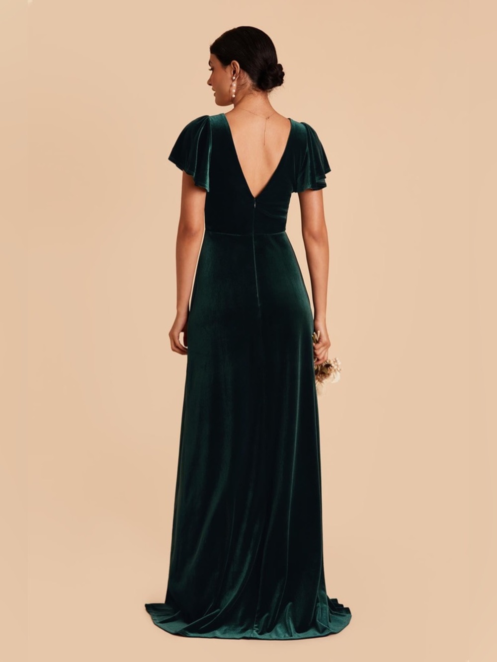 NWT Birdy Grey Hannah Velvet Maxi Dress Emerald Green - Picture 2 of 15